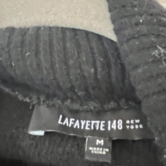 Lafayette 148 women's medium long cardigan duster waterfall black fine wool - Picture 3 of 10